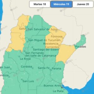 El SMN prevé tormentas fuertes para Corrientes con alerta amarilla